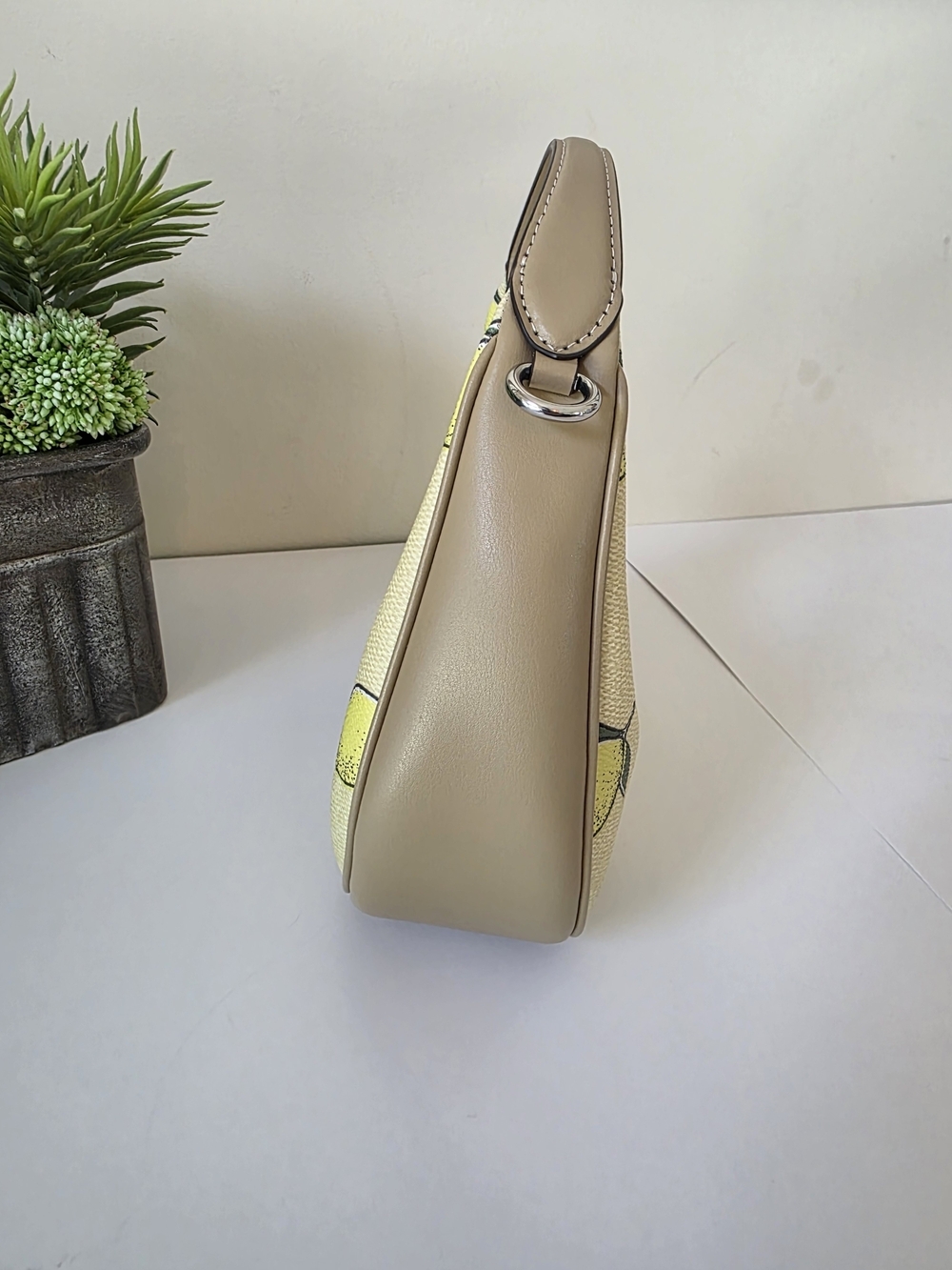 Coach Mini Carmen Lemon Print Coated Canvas  Crossbody +  Matching Trigger Charm - Picture 4 of 16